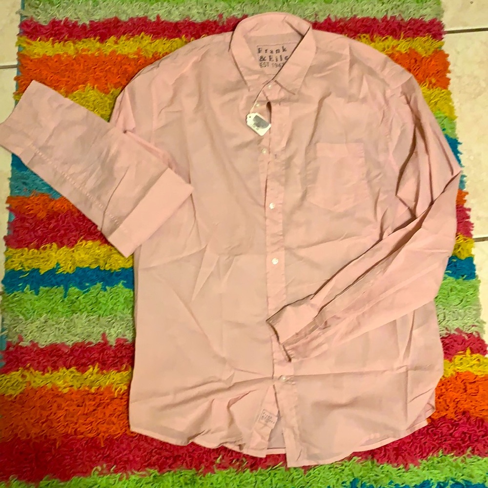 Frank & Eileen size M long sleeve men’s button up shirt dusty pink luxe